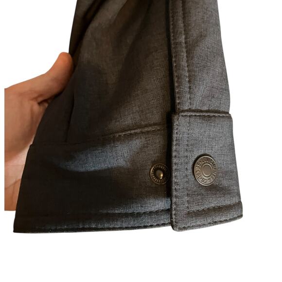 Levi’s Gray Trucker Jacket XL Zip Front Snap Buttons Streetwear Outerwear - Picture 5 of 12